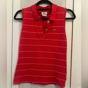 Lacoste Red Tank Polo